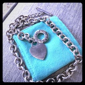 Authentic Tiffany and Co. Heart Toggle Necklace